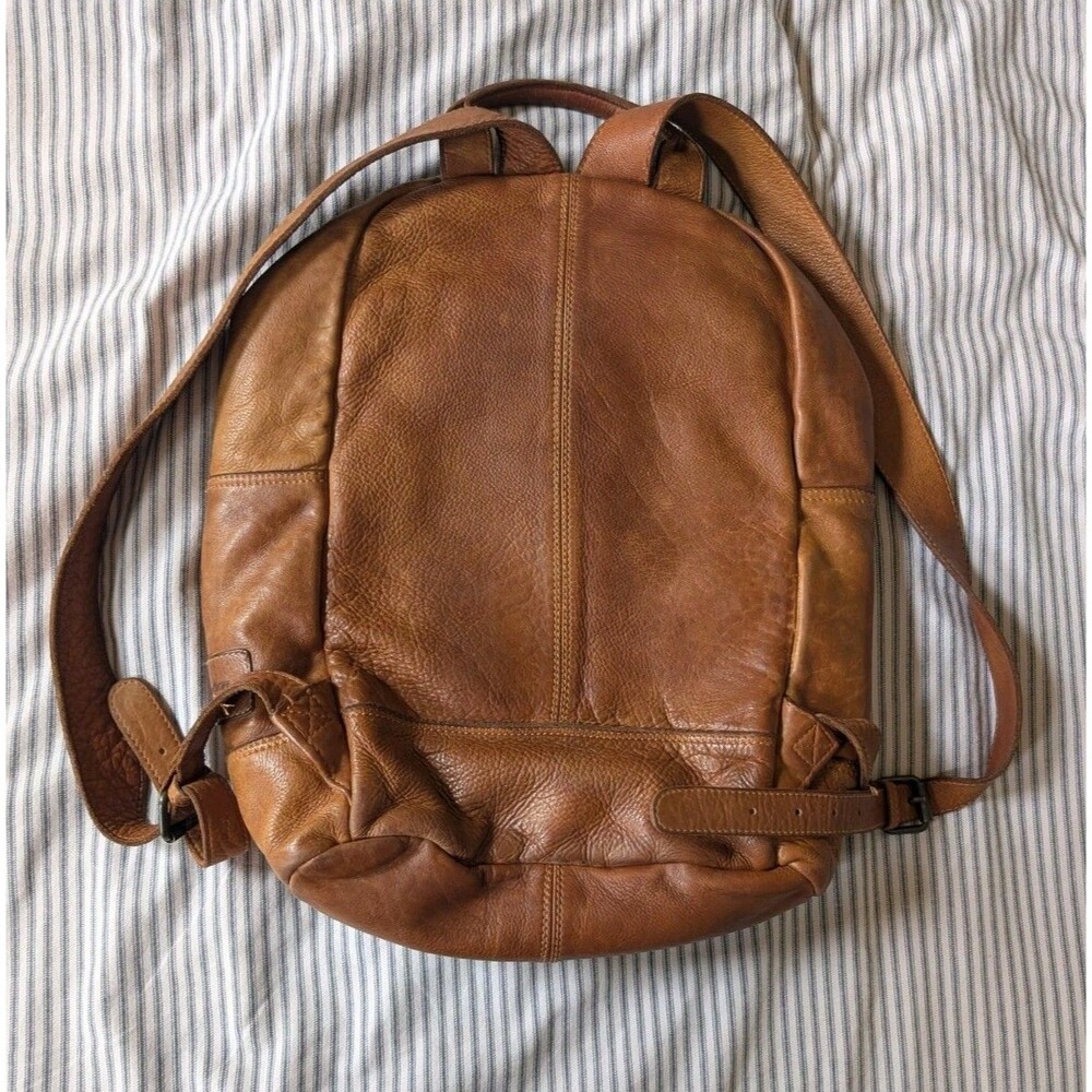 Trades Of Hope Journey Backpack Brown Leather Fair Trade Ethically Made - Picture 8 of 16